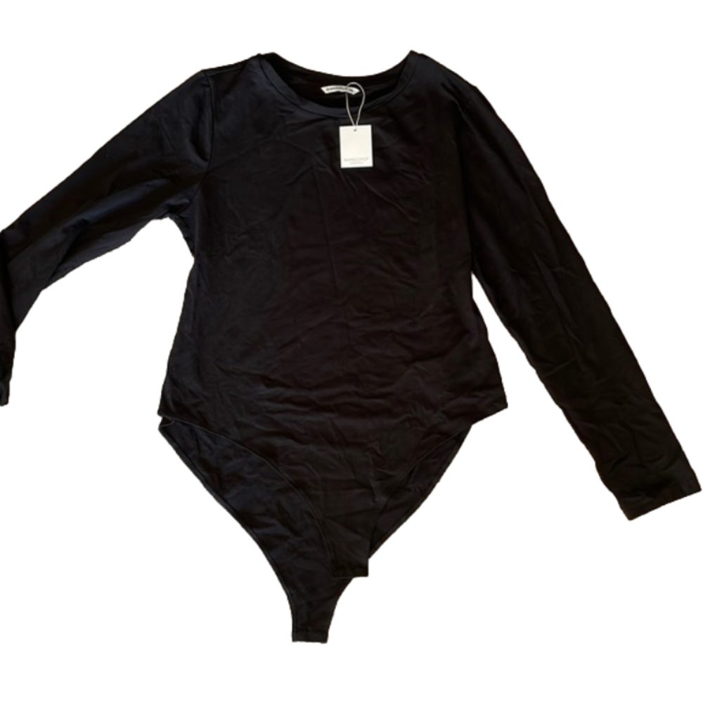 MangoPop black long sleeve bodysuit XXL NWT